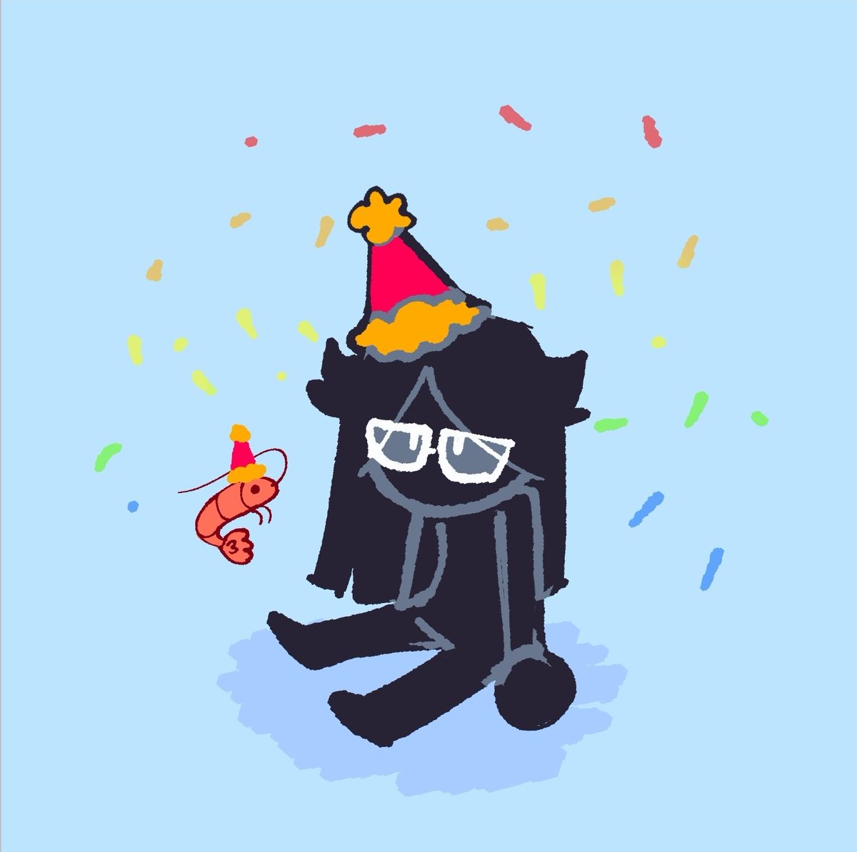 lazy_k9_art's tweet image. Balloon day for me. 🦐🎉
