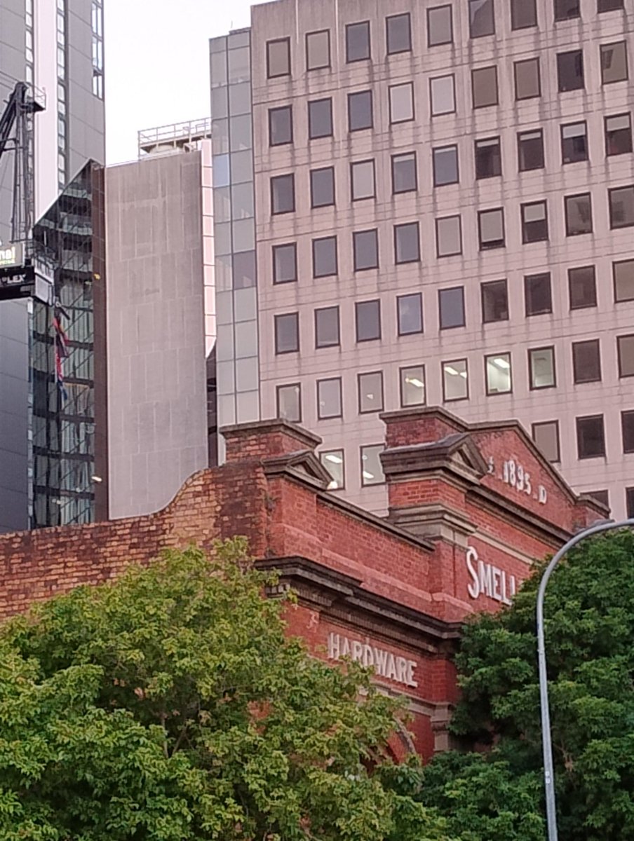 Early morning video shoot in Brisbane CBD - it's been a while since I visited the Botanic Gardens area. Nice new bridge to Kangaroo Point is finished. 
 "Smellie &amp; Co" building name is almost obscured by trees
