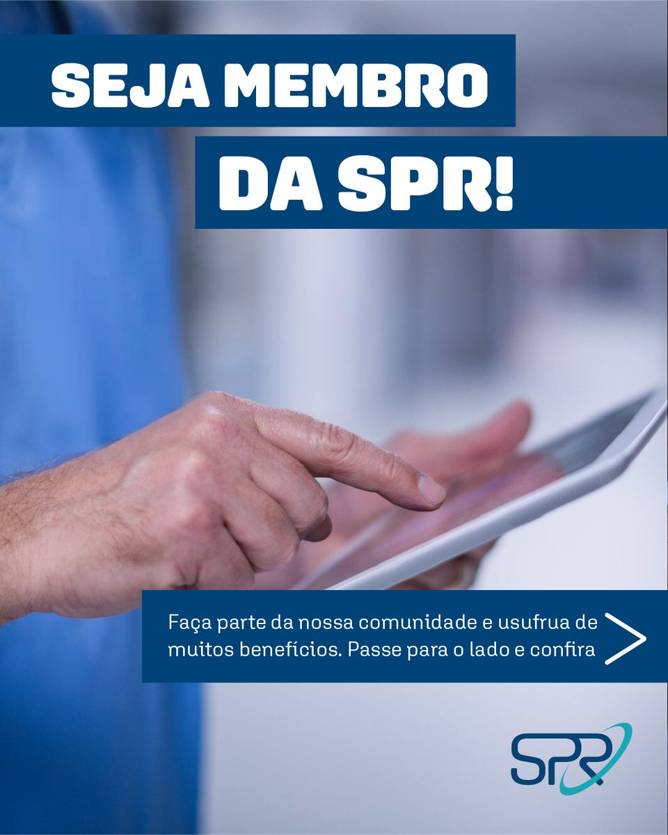 Torne-se membro da SPR e garanta vários benefícios para a sua carreira na radiologia, como a participação no Curso Feres Secaf 2025 isento da taxa de inscrição. Saiba mais em bit.ly/44N75f6