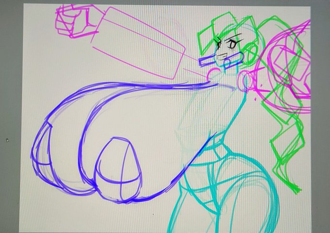 ロボットポンコッツのマーシャルちゃんのラフです\( 'ω')/ 