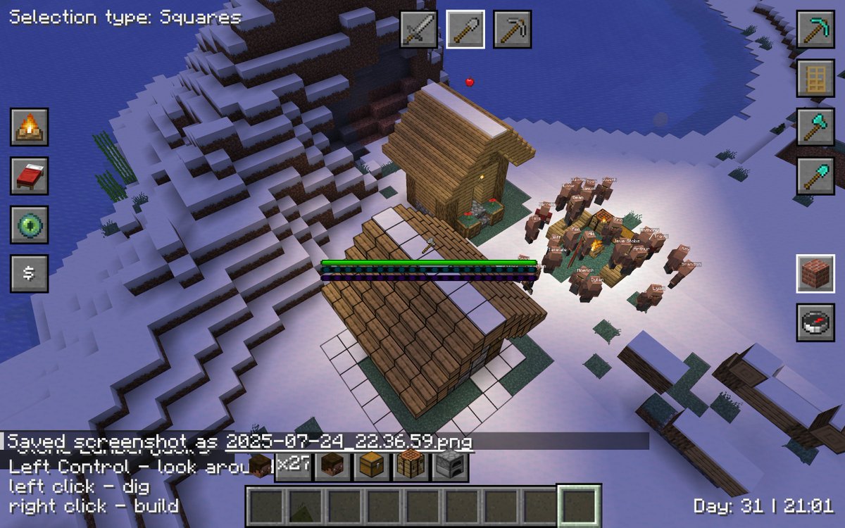 remmintan42's tweet photo. The new version will use actual chests placed in the world as part of buildings. In the meantime, check out some screenshots I’ve already reimplemented the buildings and pawns HUD! More information, more suitable ot mincraft inreface. https://t.co/bPmTmUl5nV