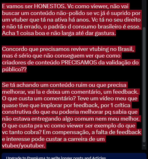 Se eu ofendi alguem, me perdoe. Não quero parecer ingrato tbm, muito pelo contrário. mas como vtuber veterano esse tipo de coisa só me deixa revoltado.