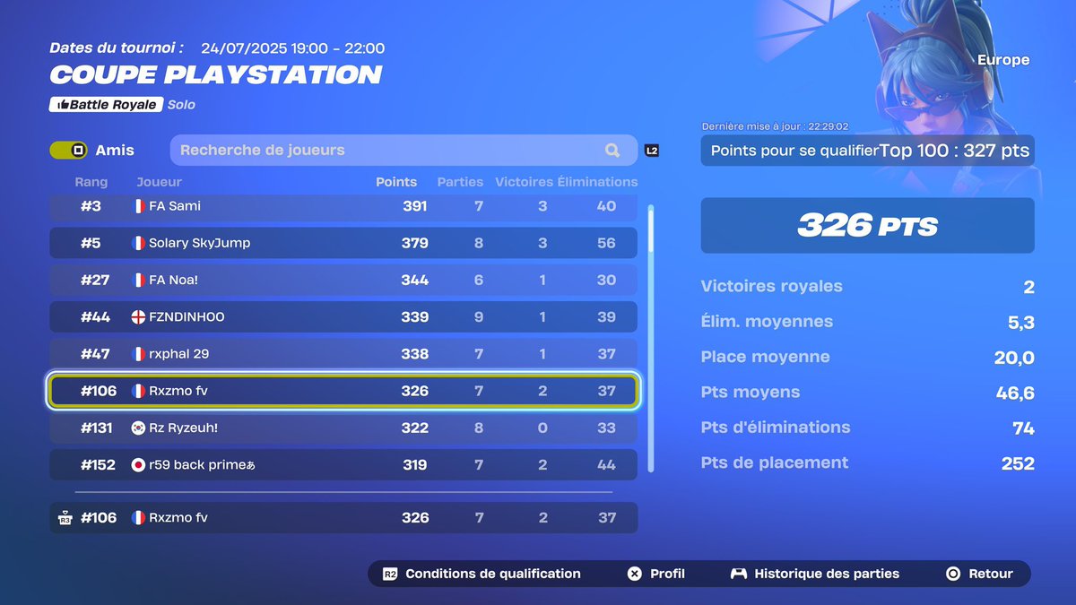 comme la last ps cup + je crash une game ggz