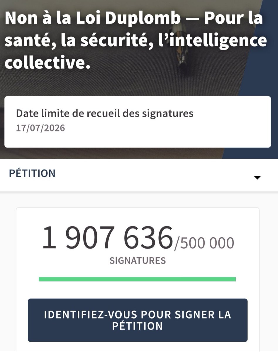 En route vers les 2 millions de signatures !