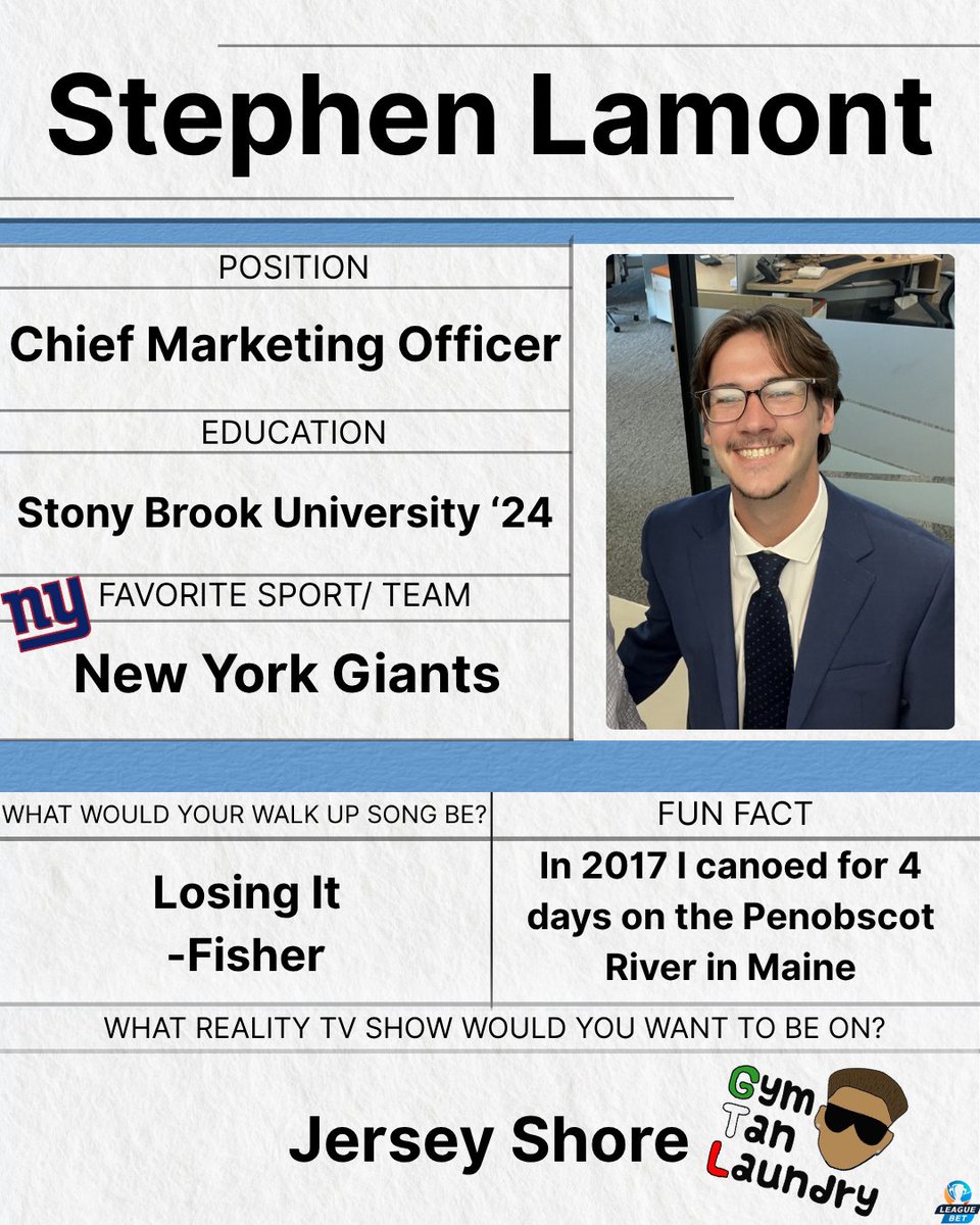LeagueBetApp's tweet image. It’s #TeamThursday! Meet Stephen Lamont, our amazing Chief Marketing Officer! 👋💼 Stay tuned each week as we introduce the faces behind the magic.
#StaffSpotlight #MeetTheTeam
