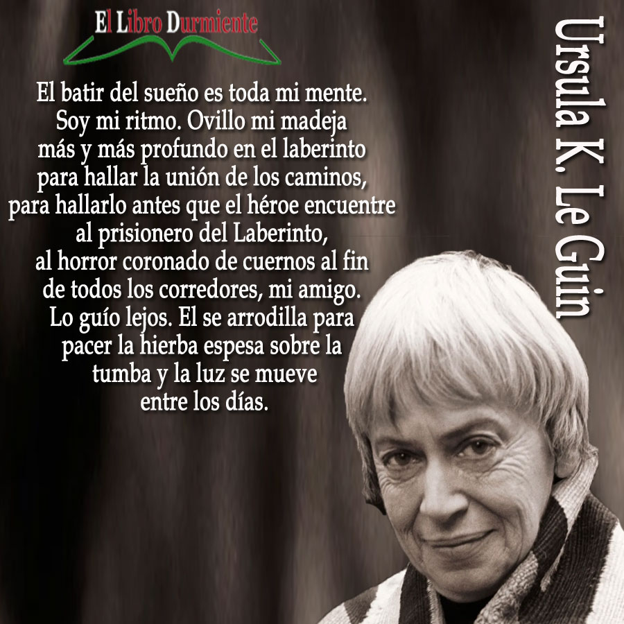 ellibrodurmient's tweet image. #Viernes

#Poema Ursula K. Le Guin autora ficción especulativa, literatura fantástica y poeta
Sueños de Ariadna