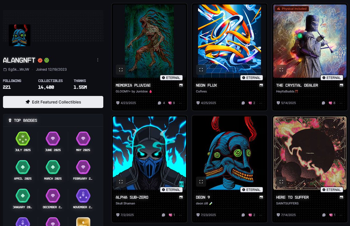 First month I've managed to snag that Grandmaster badge. And it came with some incredible finds along the way.

<a href="/drip_haus/">DRiP 💧</a> is my forever platform. From creating, to collecting - nothing else is this much fun!