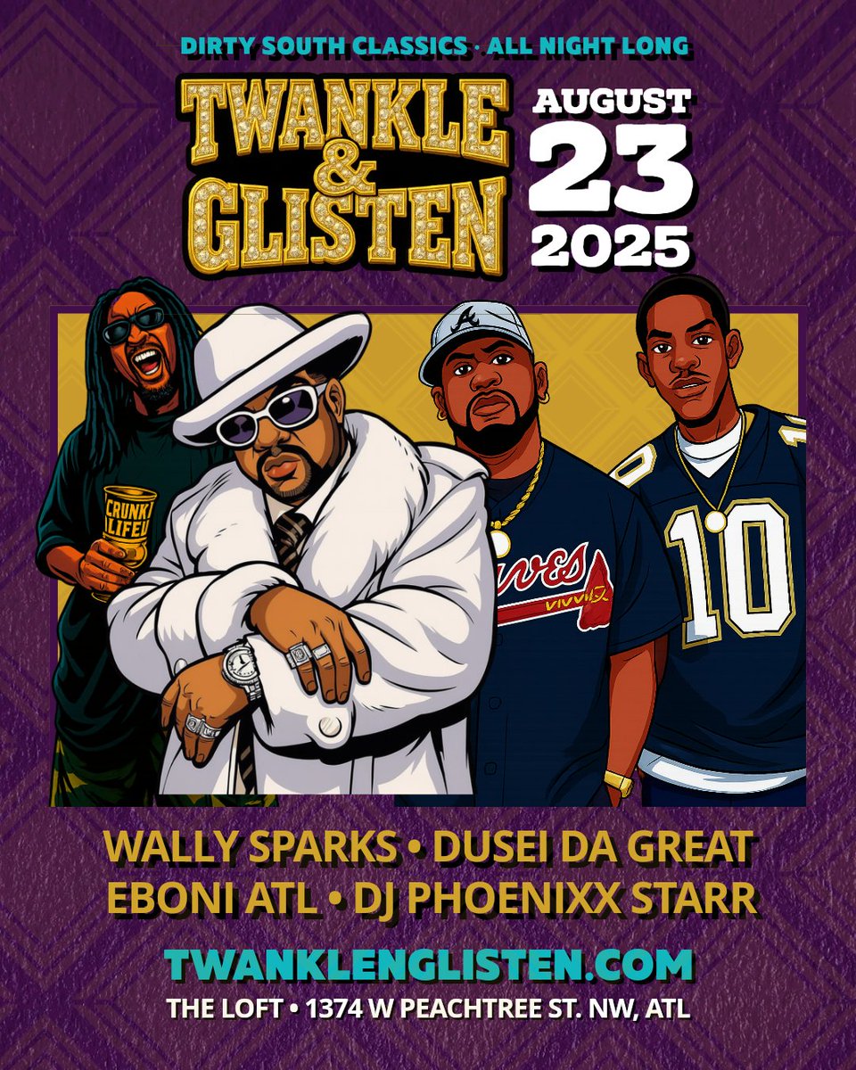 The full DJ lineup just dropped! 

Get ready to party with us on 8/23!

<a href="/djwallysparks/">Wally Sparks</a> <a href="/DuseiDaGreat/">DJ DUSEI DA GREAT</a> <a href="/eboniatl/">Eboni</a> <a href="/DjPhoenixxStarr/">*Jay Starr*</a> 

Check them out in action here: instagram.com/p/DMfyKTqVW-o/…
