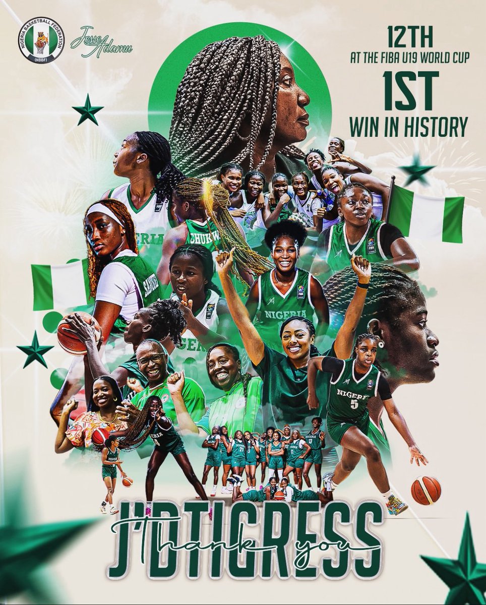 Beyond thankful and honored to have played on the world stage representing Nigeria and making history! It was truly an incredible experience. #fibau19