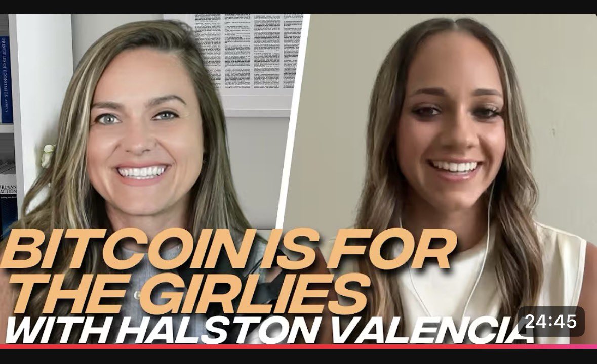 Halstonvalencia's tweet image. This week, I had the privilege of connecting with several women to talk Bitcoin and economics, some building, others just starting their journey.
I love seeing more women step into this space. Because understanding how the financial system is incredibly broken, and how to opt…