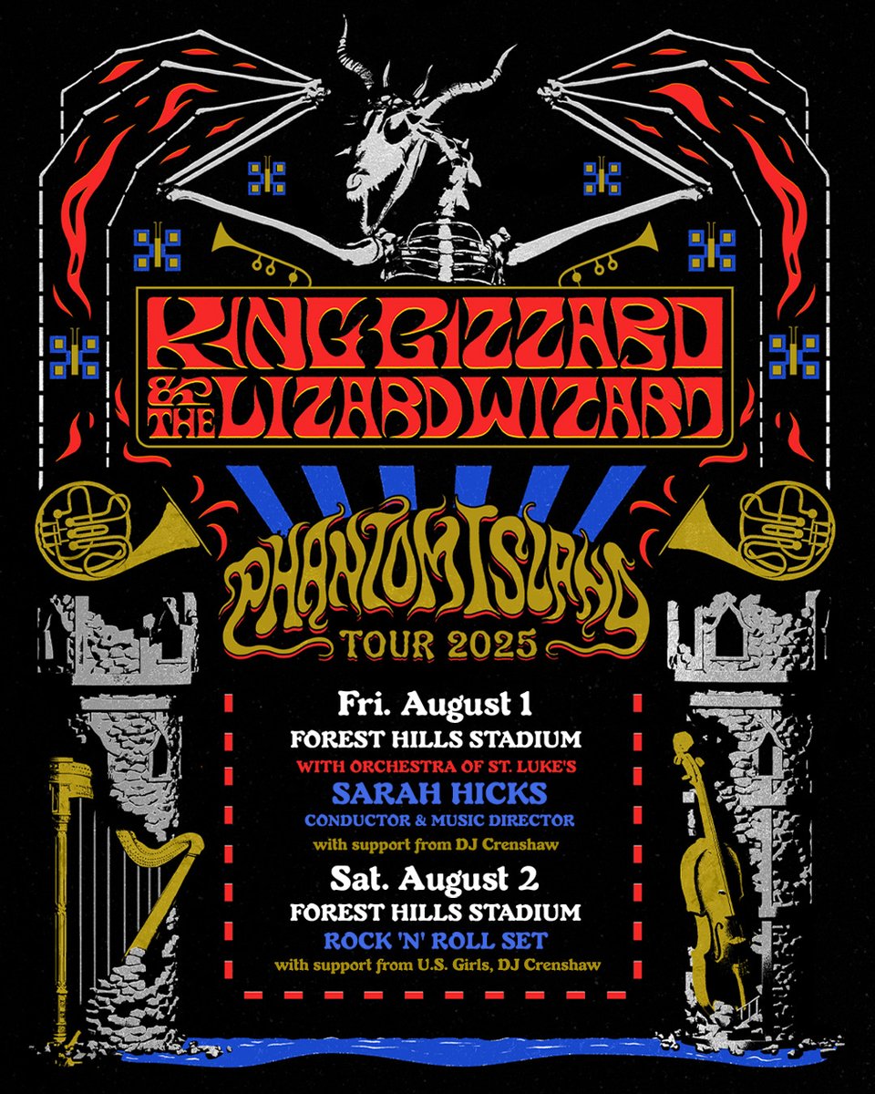 RoughTradeUS's tweet image. GIVEAWAY
We're giving away tickets to see King Gizzard & the Lizard Wizard on August 1st & 2nd at Forest Hills Stadium!
Follow us & tag a friend to enter.