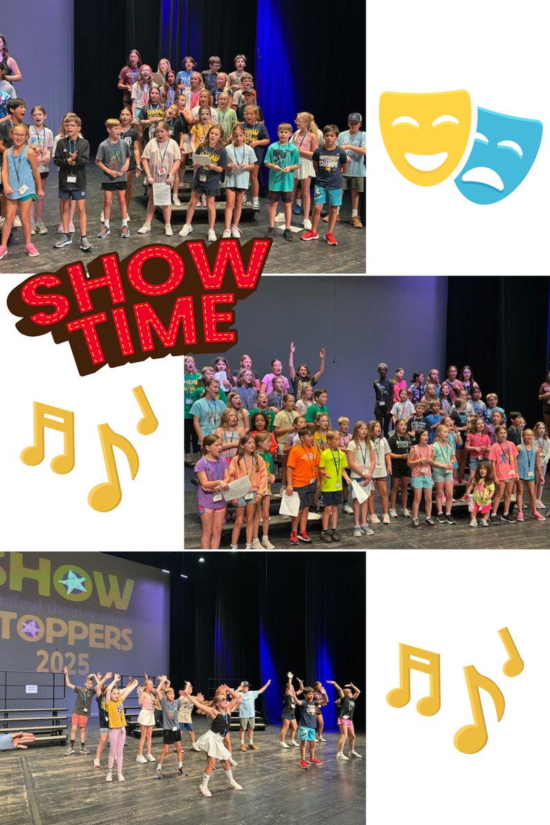 Come see our talented youth in this year's Showstoppers finale show, Friday, July 25, at our Fine Arts Center. Doors open at 11:45 a.m.; the 30-minute show starts at noon. It's free! What a way to support our young performers and maybe catch a glimpse of Broadway's future stars!