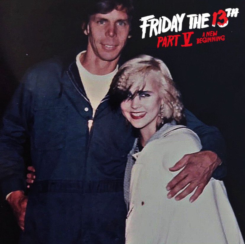F13ARCHIVIST's tweet image. #BehindTheScenes photo of #JasonVoorhees actor Tom Morga and Tiffany Helm (Violet) on the set of #FridayThe13th Part V – A New Beginning (CIRCA LATE 1984) + UK lobby card promoting the film!
#HorrorCommunity #HorrorMovies #80s #horror