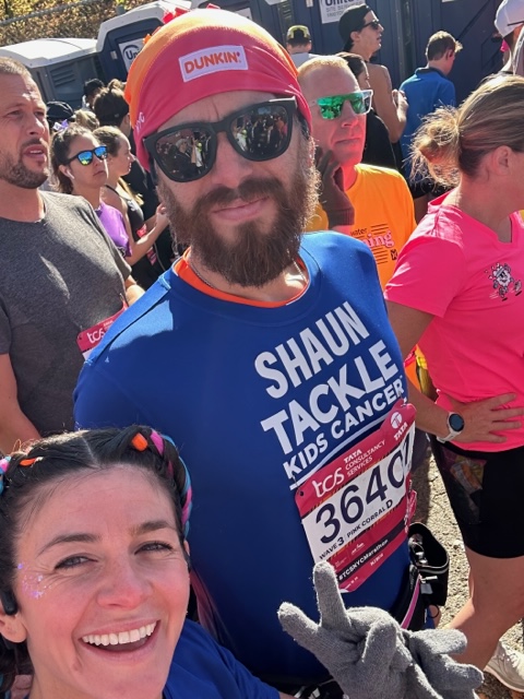 Meet #TeamTKC <a href="/nycmarathon/">TCS New York City Marathon</a> runners, Cassandra and Shaun DeMauro! Back for the second straight year, the duo continues to make a difference for our #TKCMVPs! Support their fundraiser at GiveHMH.org/TeamTKCDeMauro.