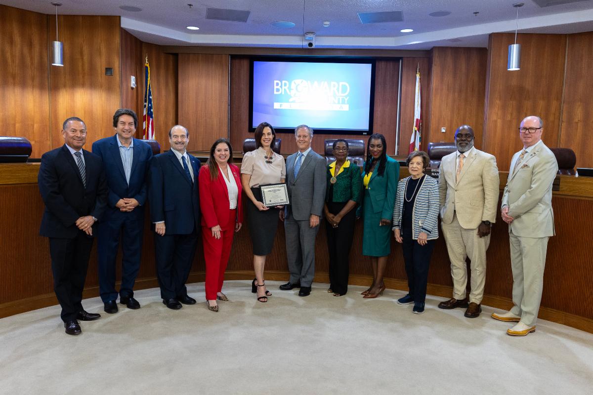 Last month, FCCMA Member Sarah Hannah-Spurlock presented the ICMA Recognition Award to the Broward County Commission in celebration of their 50th year as a Commission-Manager form of government. Congratulations! #TBT #ProfessionalManagementMatters