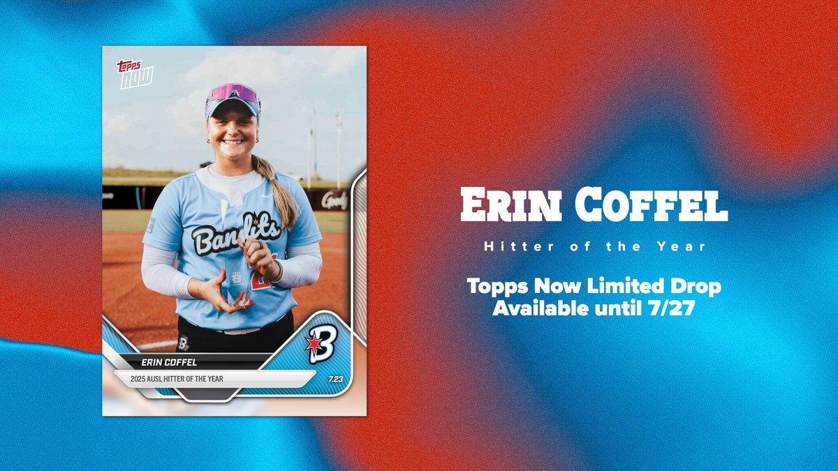 She raked all season and now she’s on a card!

Celebrate Erin Coffel, your 2024 AUSL Hitter of the Year, with this limited-edition <a href="/Topps/">Topps</a> Now drop.

Get it before it’s gone: topps.com/products/erin-…