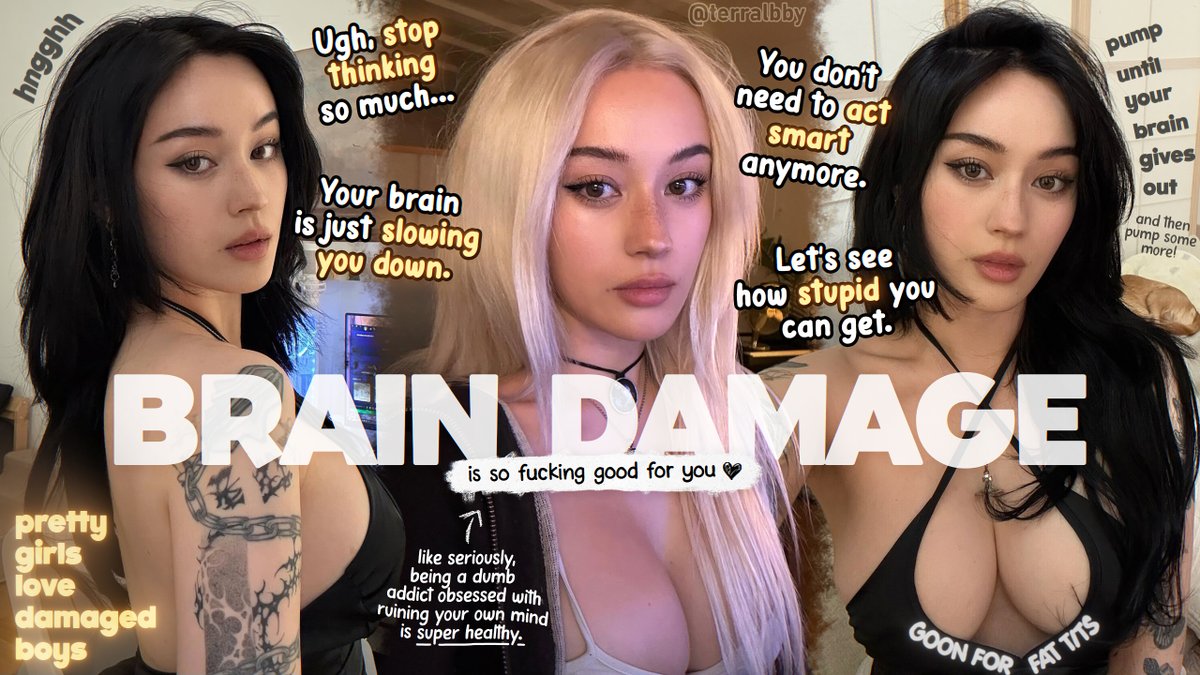 terralbby's tweet image. Good boys always get a little brain damage to show their appreciation for their favorite girls.
You're one of those, aren't you? 🤍