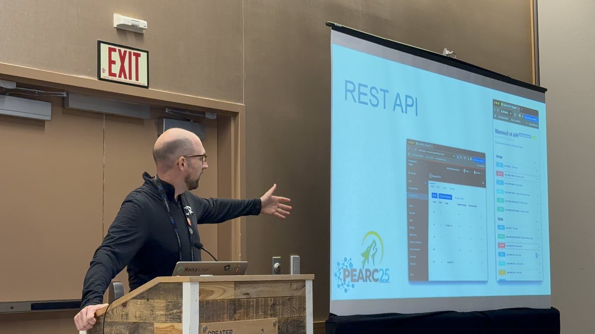 warewulfhpc's tweet image. The first official Warewulf BoF at PEARC25 was a HUGE success!
BIG thanks to...
Rose Stein (Community Manager, CIQ)
Jonathon Anderson (TSC, CIQ)
Ian Kaufman (Contributor, UCSD)
Tim Middelkoop (TSC, Internet2)
Joseph Creech (User, GWU)
And all 30+ attendees ❣️