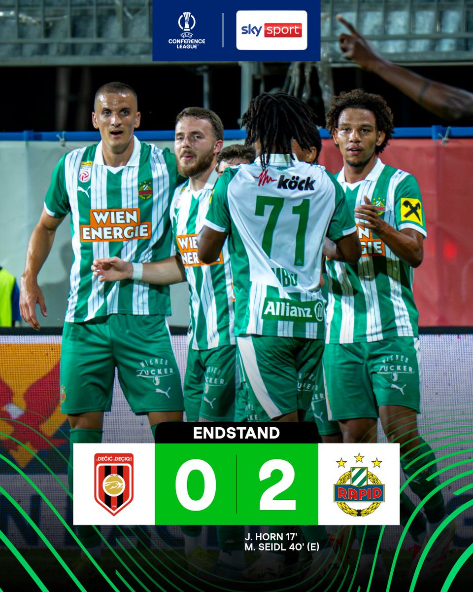 SkySportAustria's tweet image. Souveräner Auswärtssieg in Montenegro: Rapid stellt Weichen auf Aufstieg!
skysportaustria.at/auswaertssieg-…
#SkyECL #UECL #DEDSCR #Rapid #Decic #ConferenceLeague