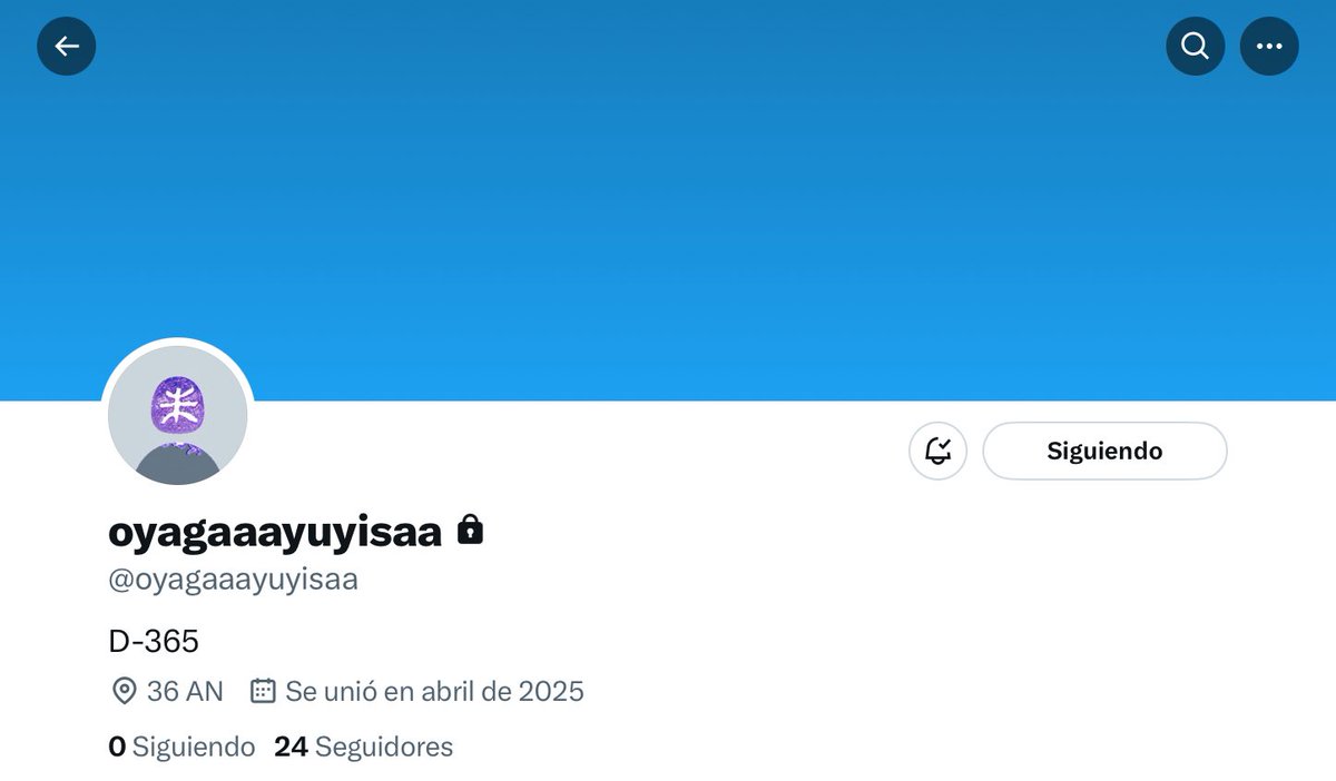 Ummo-Ciencias (@ummo_ciencias) on Twitter photo Nuevo cambio en el perfil de <a href="/oyagaaayuyisaa/">oyagaaayuyisaa</a> con el escueto añadido de “D-365”.
No sabemos qué puede significar esto. Nuevo cambio en el perfil de <a href="/oyagaaayuyisaa/">oyagaaayuyisaa</a> con el escueto añadido de “D-365”.
No sabemos qué puede significar esto.