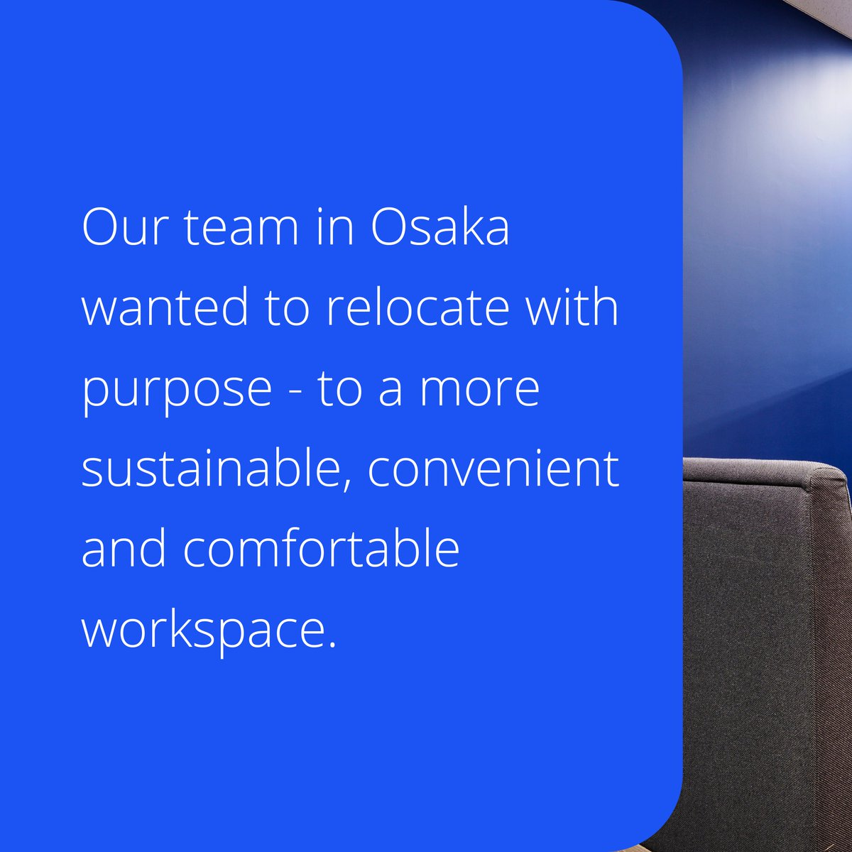 Colliers's tweet image. We’ve reimagined our Osaka office to support what matters most - our people, clients and planet.

From improved energy efficiency to enhanced disaster readiness, every decision in the move to Osaka Umeda Twin Towers North was intentional. The result: A brighter, more accessible,…