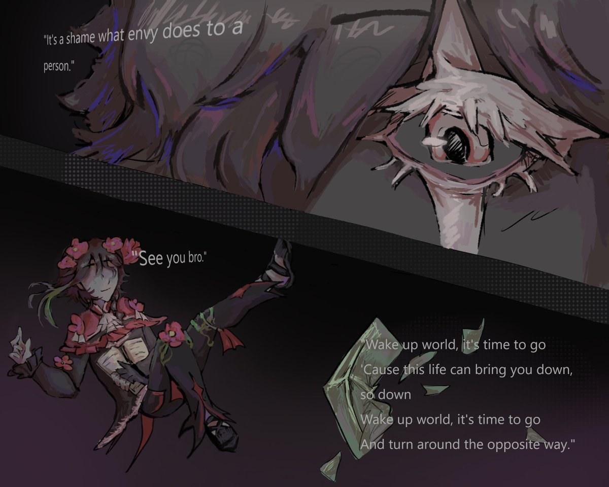 curse0fbinding's tweet image. // blisss spoilers
this is what aura farming does to a person NEVER aura farm guys #Nezoshokifanart #Mugmfanart