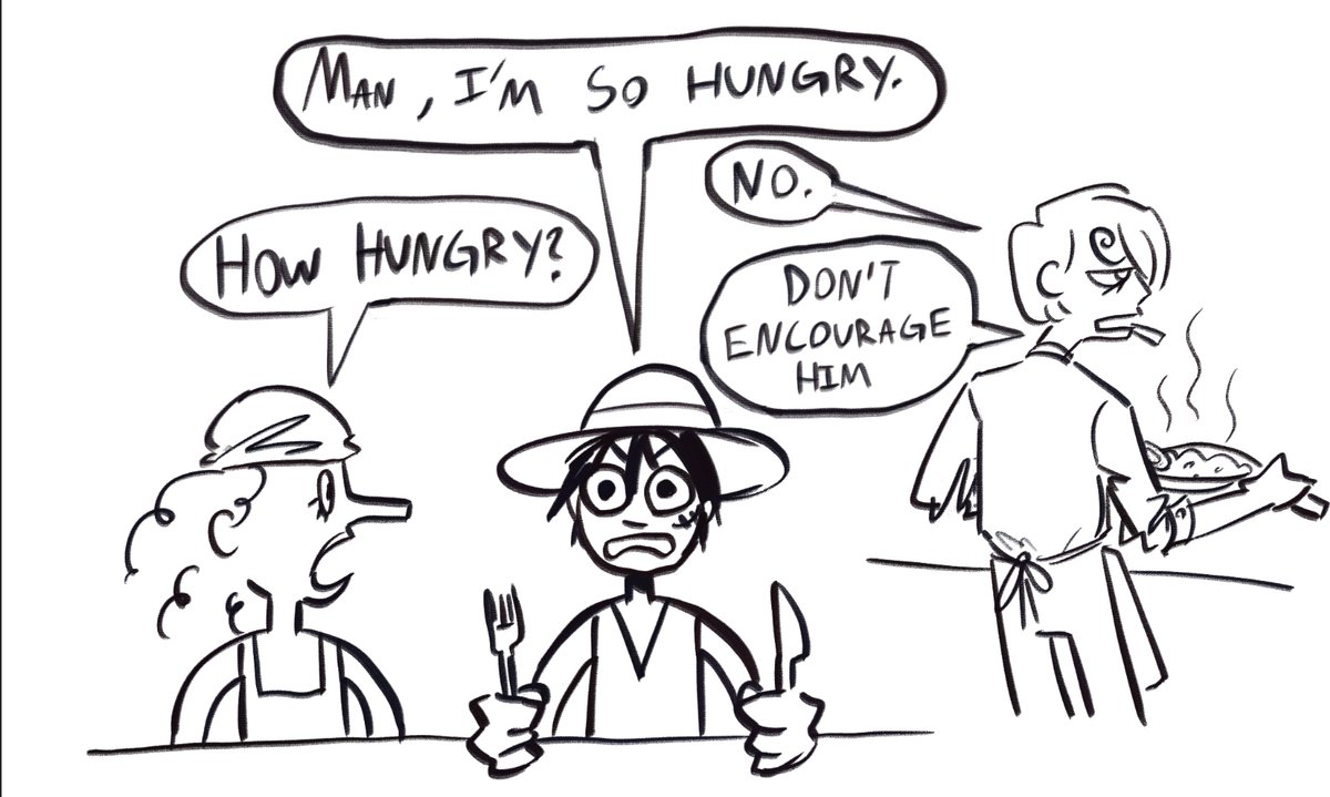 Zlartt's tweet image. Comic I forgot to post during that “man I’m so hungry I could eat a ()“ trend