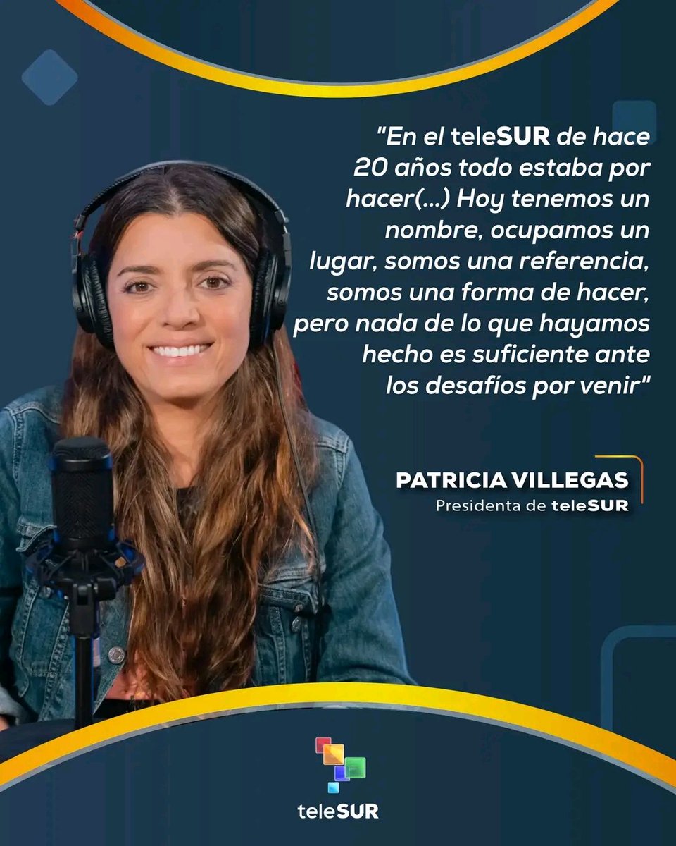 AbelPrieto11's tweet image. Lleguen desde la @CasAmericas mi felicitación y mi abrazo a Patricia Villegas y a su equipo en el 20 aniversario de @teleSURtv. Han contribuido decisivamente a la emancipación y a la descolonizacion de nuestros pueblos. Nuestro Norte es el Sur!!!