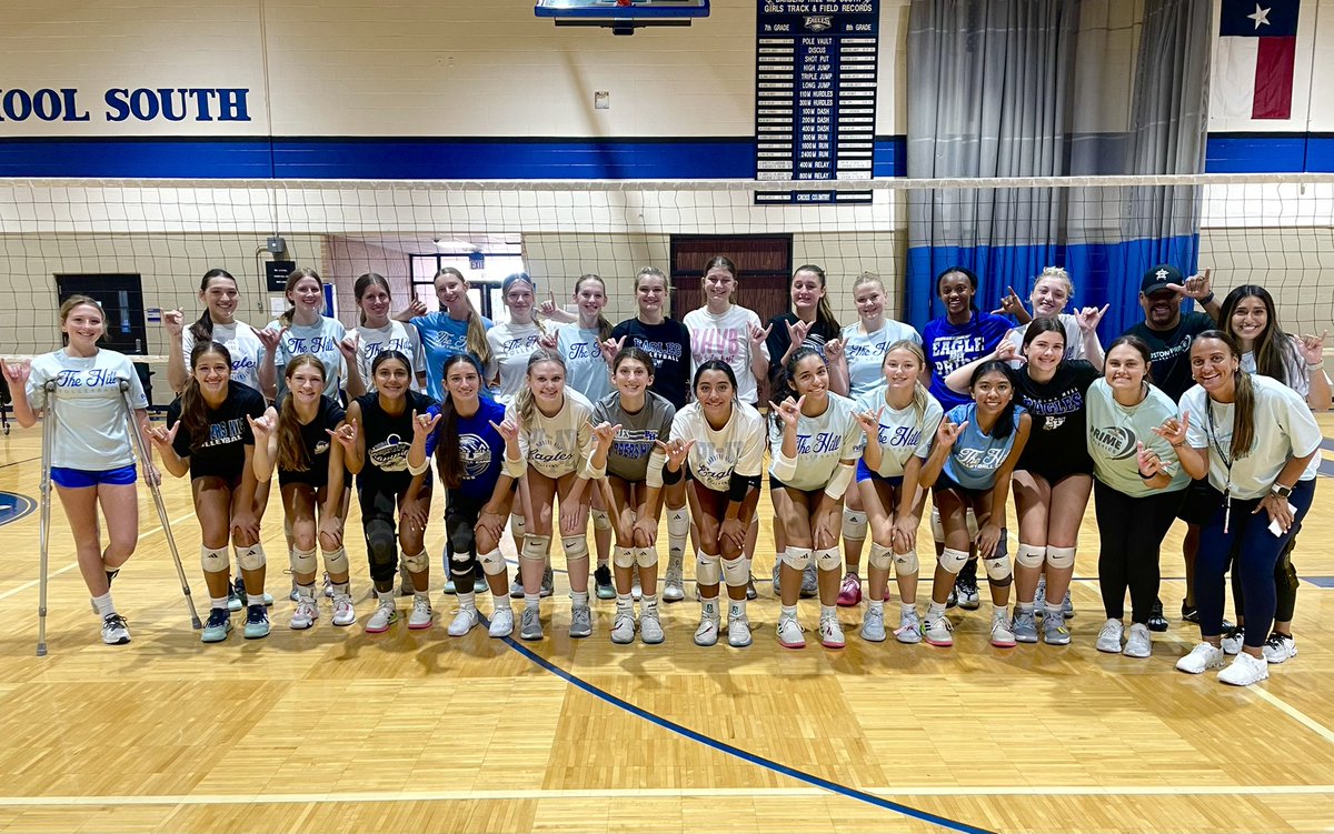 Nothing like having an energy boost from Gabi and her staff from Houston Prime Athletics to get you ready for volleyball season! Thank you for another wonderful year of leading our returner’s camp! #WingsUp