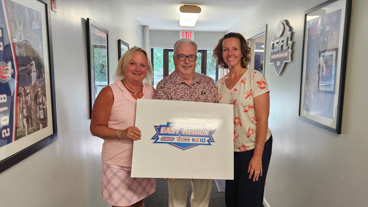 CACC01's tweet image. The #CACC was proud to host @ECCSports Commissioner Jessica Grasso and @TheNortheast10 Commissioner Julie Ruppert on Wed, July 23, 2025, for an @NCAADII East Region Commissioners meeting with our own Dan Mara at the CACC offices.