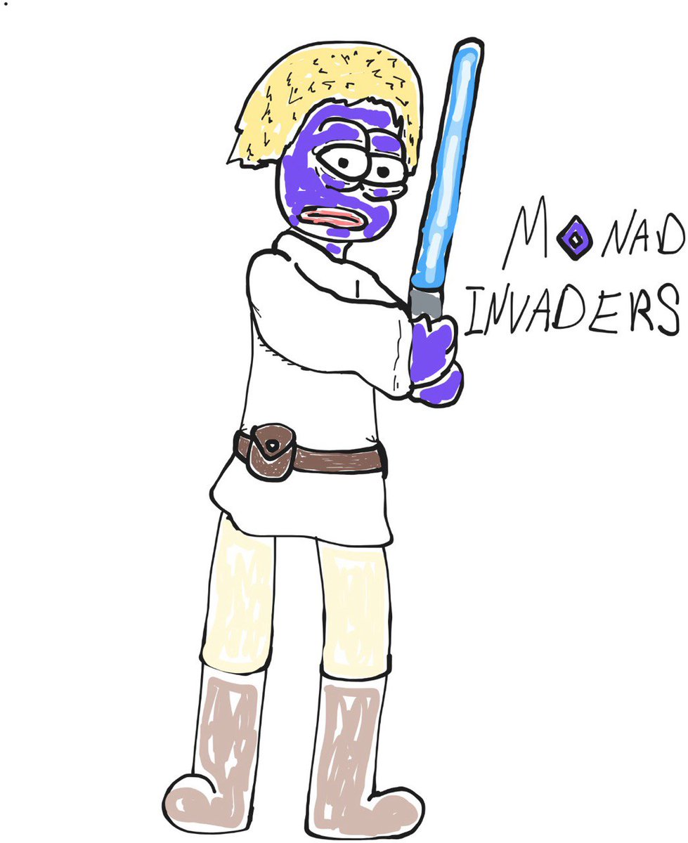 Gizdusum ⨀ (@gizdusumandnode) on Twitter photo To those still <a href="/monadinvaders/">Monad Invaders</a> Gmonad ☄️
"May Monad be with you"
Drawn with excalidraw.com
That’s it. To those still <a href="/monadinvaders/">Monad Invaders</a> Gmonad ☄️
"May Monad be with you"
Drawn with excalidraw.com
That’s it.