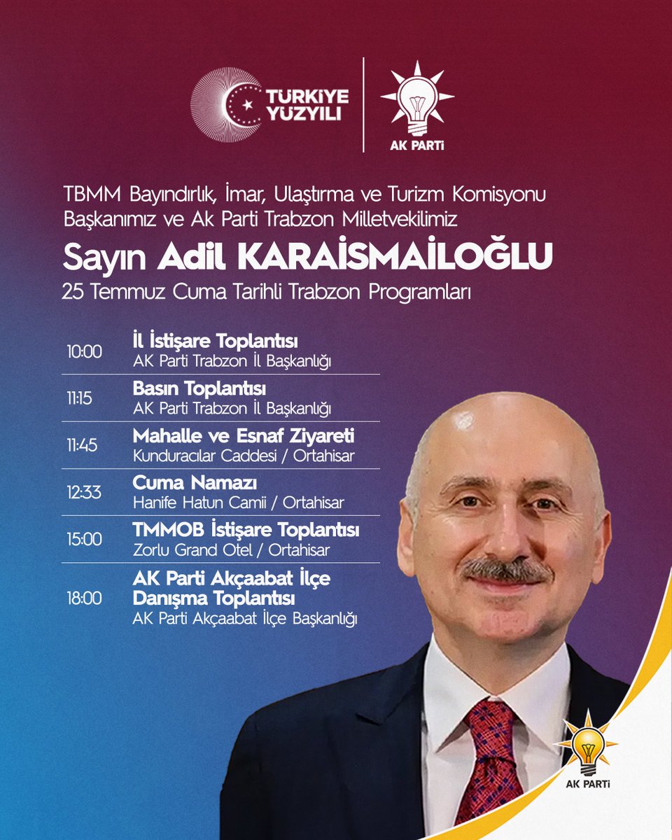 61hemensimdi's tweet image. Bakanımız Sn. Adil Karaismailoğlu, bir dizi program gerçekleştirmek üzere kadim şehrimiz Trabzon’da olacaktır.