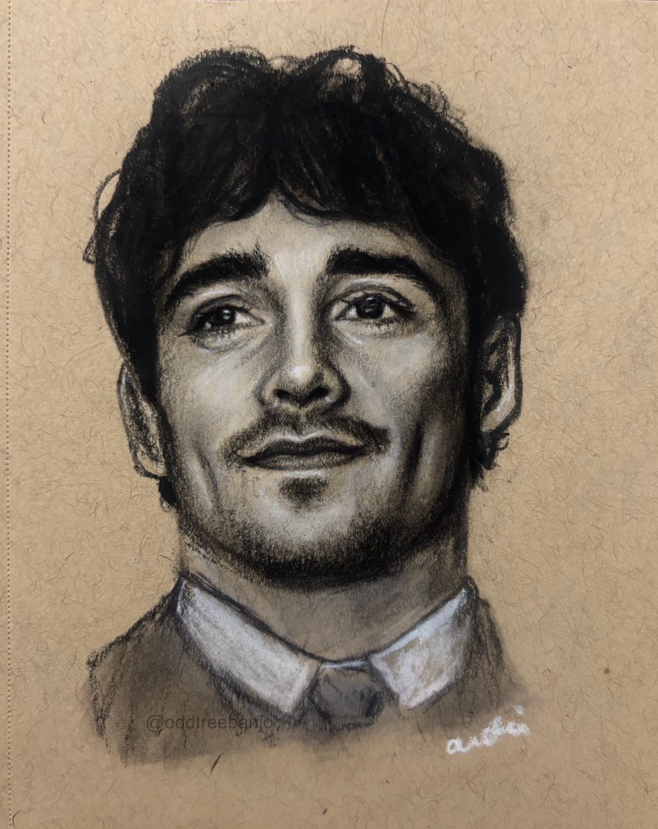 ferraudri's tweet image. charles sketch in celebration of race week!! #f1art