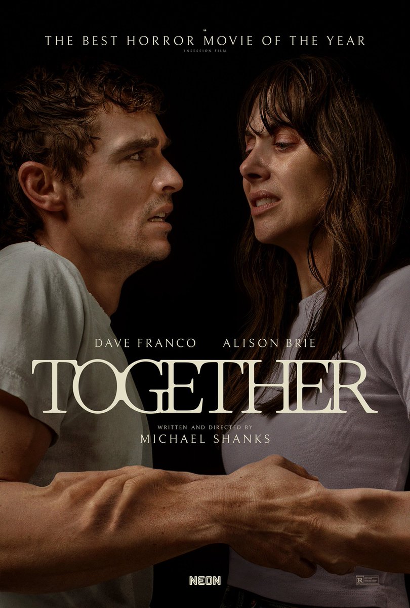 Live_for_Films's tweet image. Together – Watch Alison Brie and Dave Franco in the new trailer for the body horror film here bit.ly/4mfWEXo
#Together #film #bodyhorror #JamesFranco #AlisonBrie #MichaelShanks @neonrated