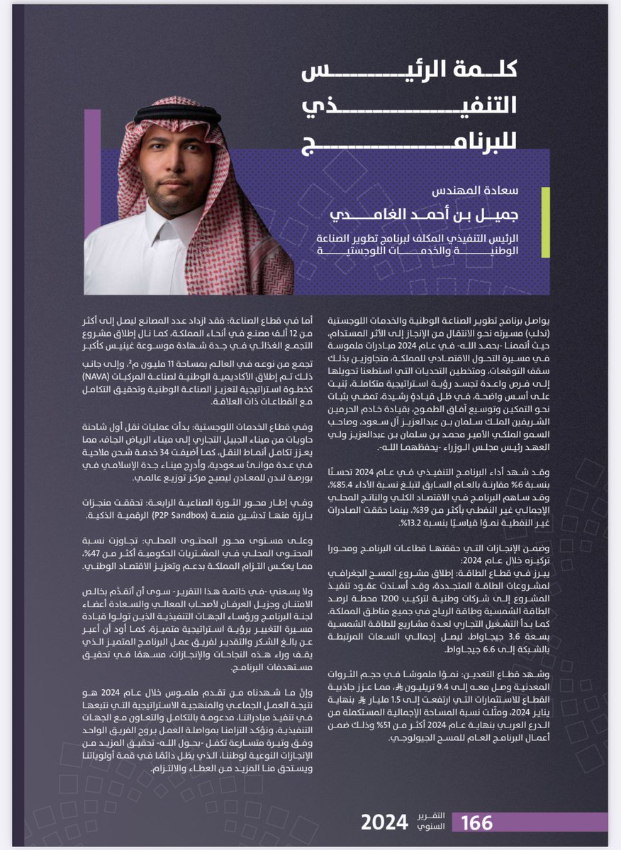 20
"من الإنجاز.. إلى الأثر المستدام"

كلمة الرئيس التنفيذي لبرنامج ندلب (م. جميل الغامدي) تتحدث عن ملخص المنجزات، وفريق العمل، ومواجهة التحديات، وعطاء الجهات الشريكة 👍🏻

تقرير ندلب السنوي 2024