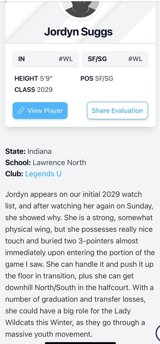 Jordyn Suggs (@jordynk_2029) on Twitter photo Thanks to the <a href="/PGHIndiana/">Prep Girls Hoops Indiana</a> and <a href="/PGHKentucky/">Prep Girls Hoops Kentucky</a> staff for coming out to watch everyone play. We definitely appreciate the support and platform. <a href="/Legends_Bball/">Legends U Basketball</a> <a href="/LNGB_Coach/">Coach Stephen Thomas</a> Thanks to the <a href="/PGHIndiana/">Prep Girls Hoops Indiana</a> and <a href="/PGHKentucky/">Prep Girls Hoops Kentucky</a> staff for coming out to watch everyone play. We definitely appreciate the support and platform. <a href="/Legends_Bball/">Legends U Basketball</a> <a href="/LNGB_Coach/">Coach Stephen Thomas</a>