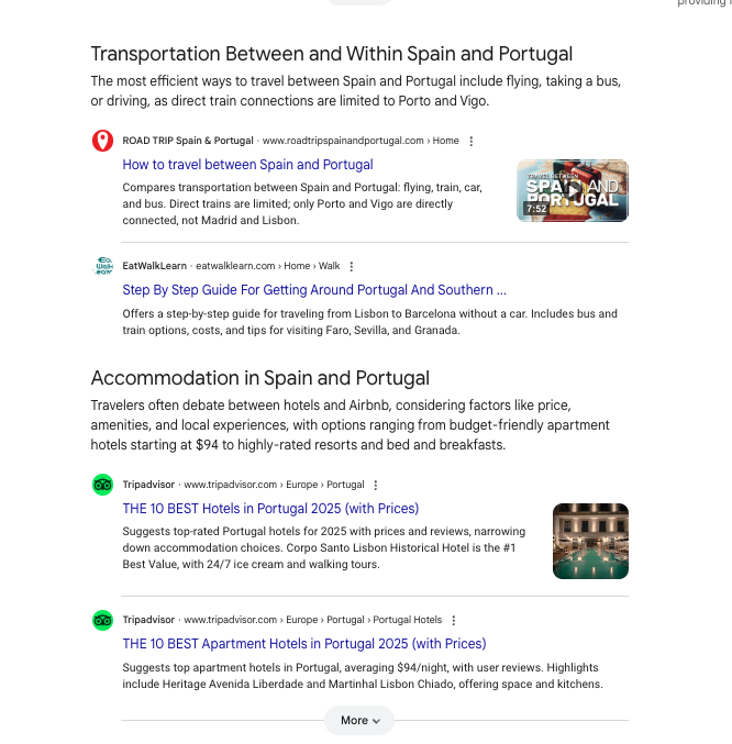 Google Web Guide/AI Organized SERPs looks like a potentially better blending of AI and traditional link-based SERPs.