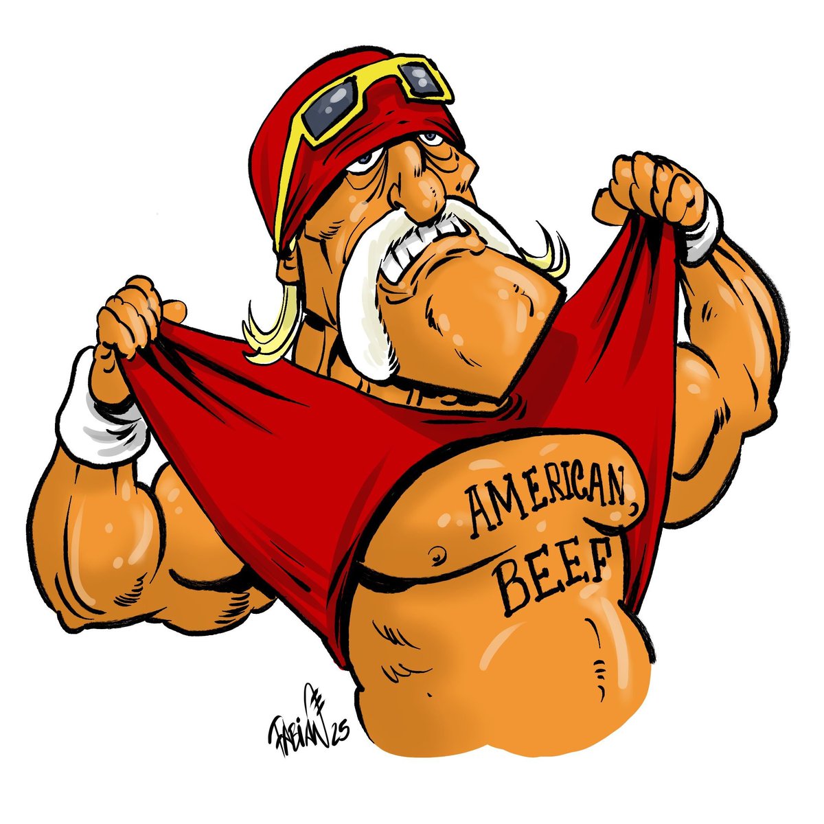 #HulkHogan 

#Hulkamania #HulkHoganRIP #digitalpainting #ilustration #Caricatura