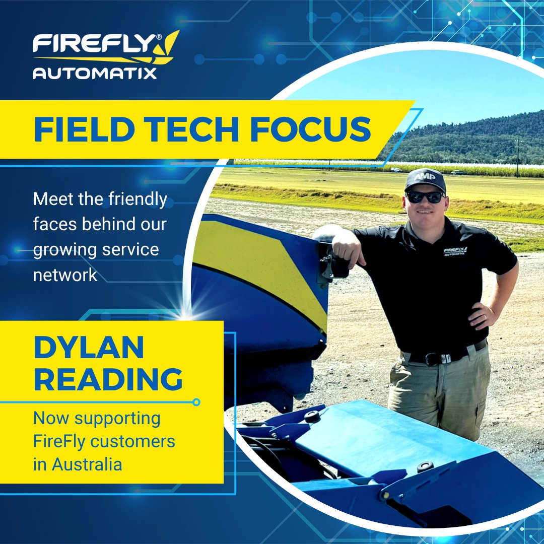 Meet Dylan Reading—a recent addition to our team in Australia to better support the growing fleet of FireFly machines there. Born and raised in rural NSW, Dylan has been a part of the FireFly crew for just over 5 months. 

Please join us in welcoming Dylan to the team and make