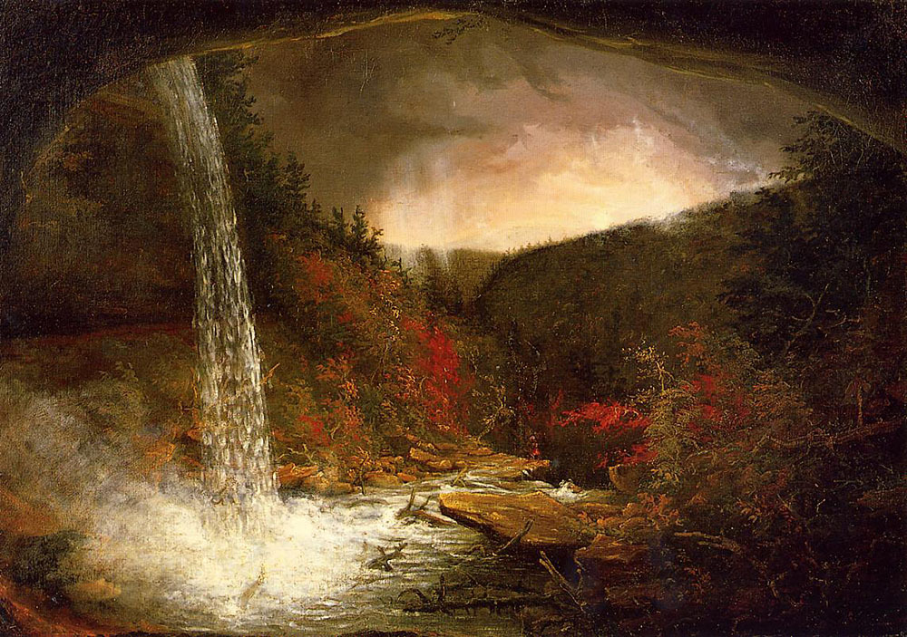 ThomasColeBot's tweet image. Kaaterskill Falls wikiart.org/en/thomas-cole…