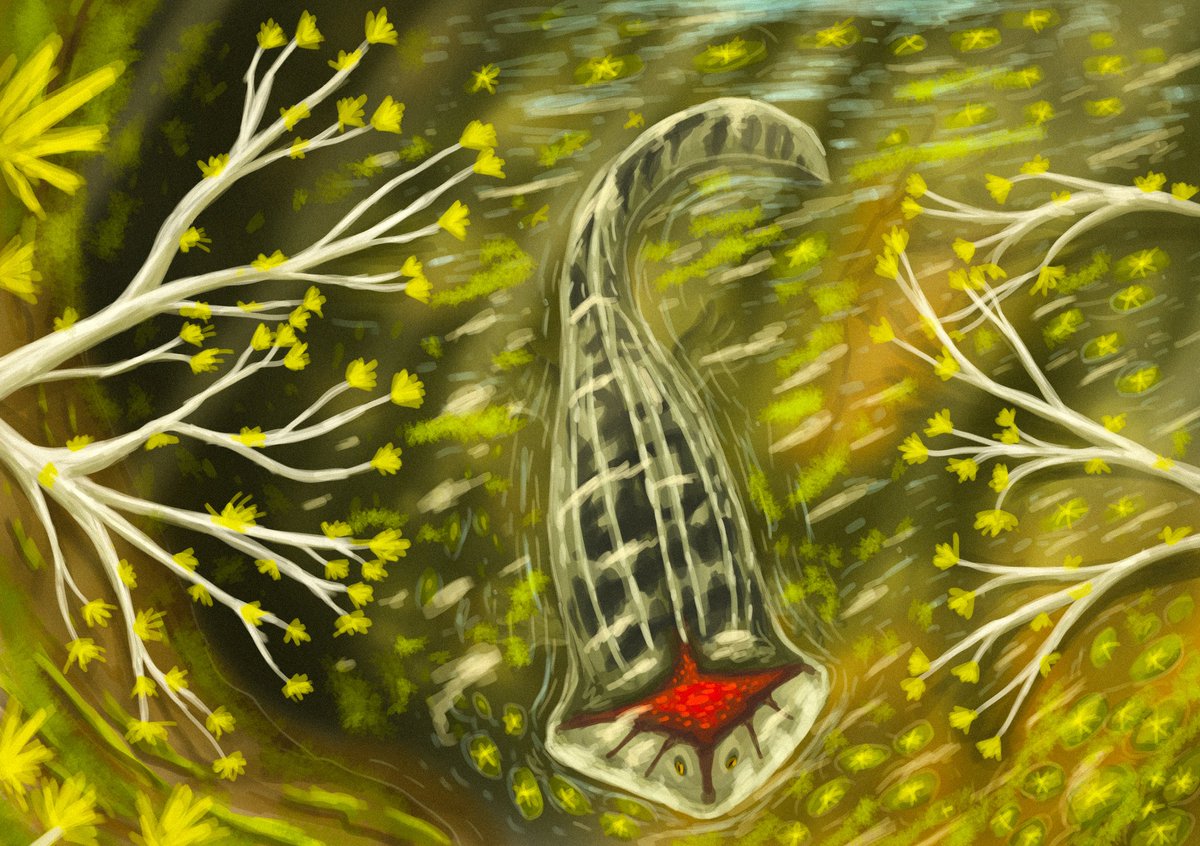 Garrotherax in a Triassic pond