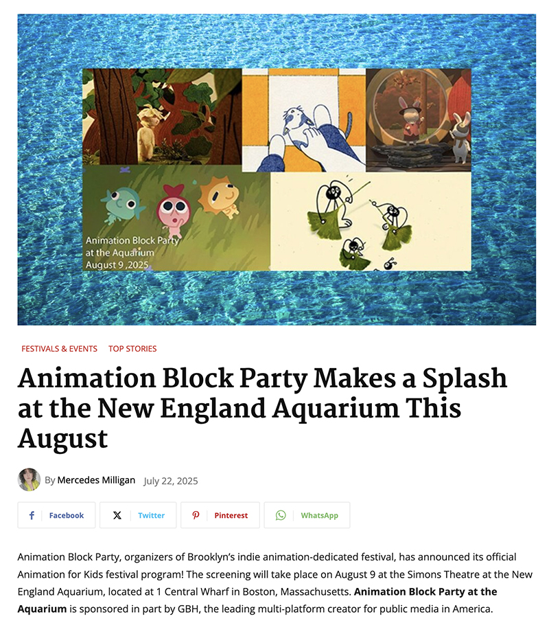 animationblock's tweet image. Animation Block Party Makes a Splash @NEAQ via @animag animationmagazine.net/2025/07/animat…💦