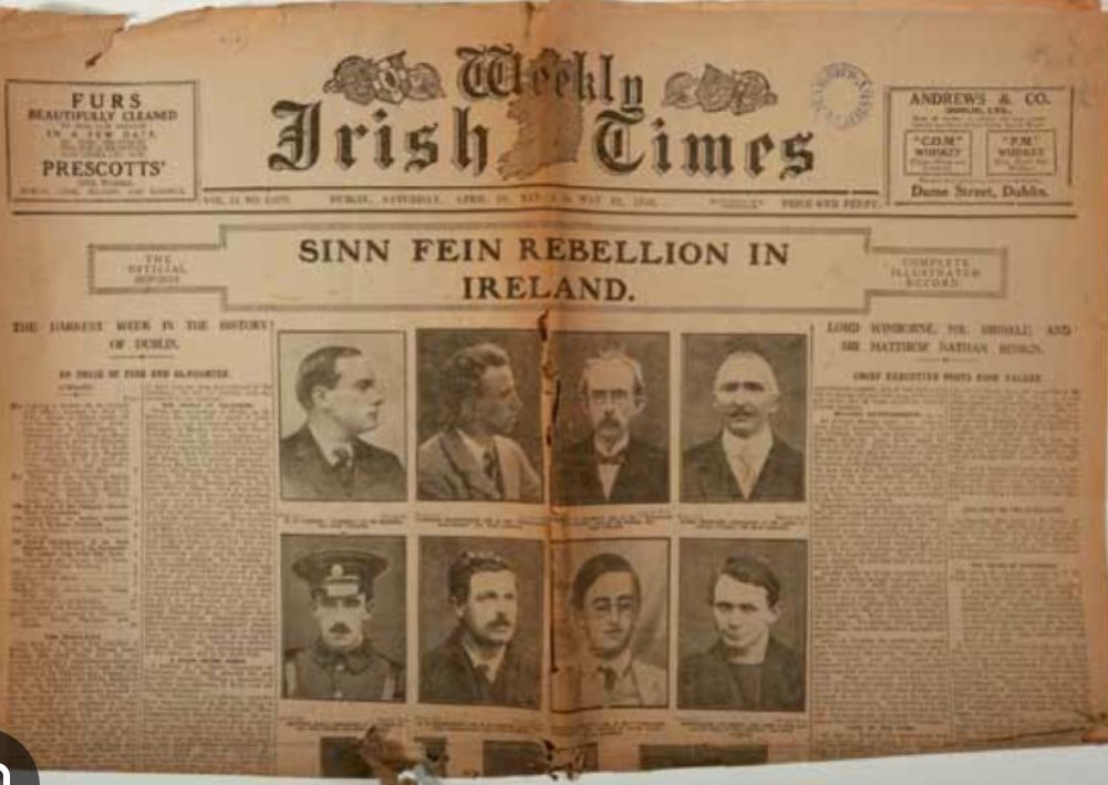 For all of you passionate, well versed and studied in Irish history, we will never forget how the Irish Times and Irish Independent ran stories and treated our beloved dead in the weeks following 1916.
They continue to use the same tactics against Irish Nationalists to this day!