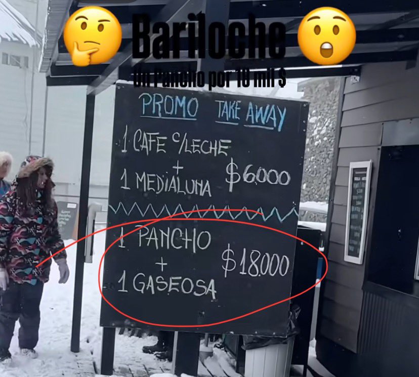 Donde está barato es en Bariloche..
Y con nieve ni te cuento!
Menos mal que es “promo” 🙄