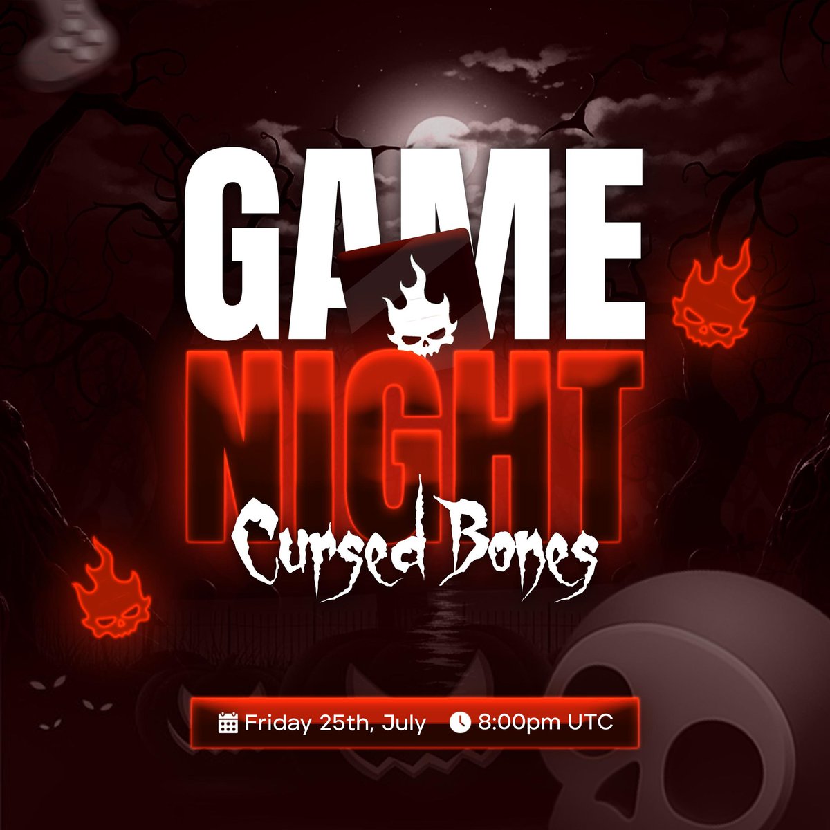 cursedbones_'s tweet image. 𝕮𝖚𝖗𝖘𝖊𝖉𝖇𝖔𝖓𝖊𝖘 𝖌𝖆𝖒𝖊 𝖓𝖎𝖌𝖍𝖙💀
🎮A battle of wit, speed and survival.
🗓️ Friday, July 25
🕗 8PM UTC
🏆 Winners take the OG Roles.
𝕾𝖍𝖔𝖜 𝖚𝖕. 𝕻𝖑𝖆𝖞 𝖍𝖆𝖗𝖉. 𝖂𝖎𝖓 𝕭𝖔𝖓𝖊𝖘
𝕰𝖓𝖙𝖊𝖗 𝖙𝖍𝖊 𝖈𝖗𝖞𝖕𝖙: discord.gg/p8JdZNWx