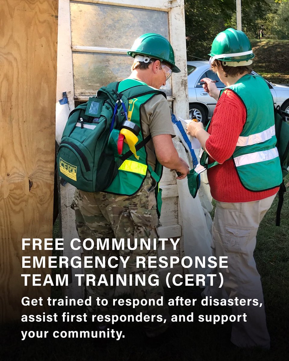 CityofWS's tweet image. Want to learn how to take care of yourself, family, friends and neighbors during emergency situations? This is for you!
CERT (Community Emergency Response Team) basic training classes:
📆September 12-14, 2025
Space is limited, so sign up today:
terms.ncem.gov/TRS/courseDesc…