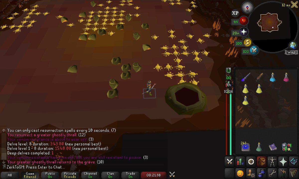 iCam_RS's tweet photo. And after many delve 8 deaths yesterday, we finally get a completion, but this time it's on the zerk with scorching bow lmfao https://t.co/OQFABssaJK