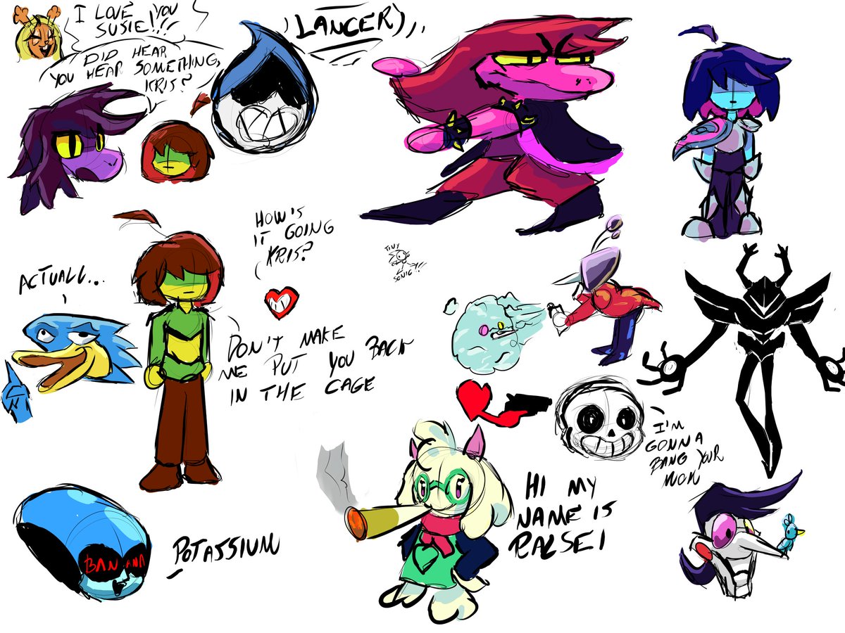 Fil_Dalazen's tweet image. Deltarune doodles :)