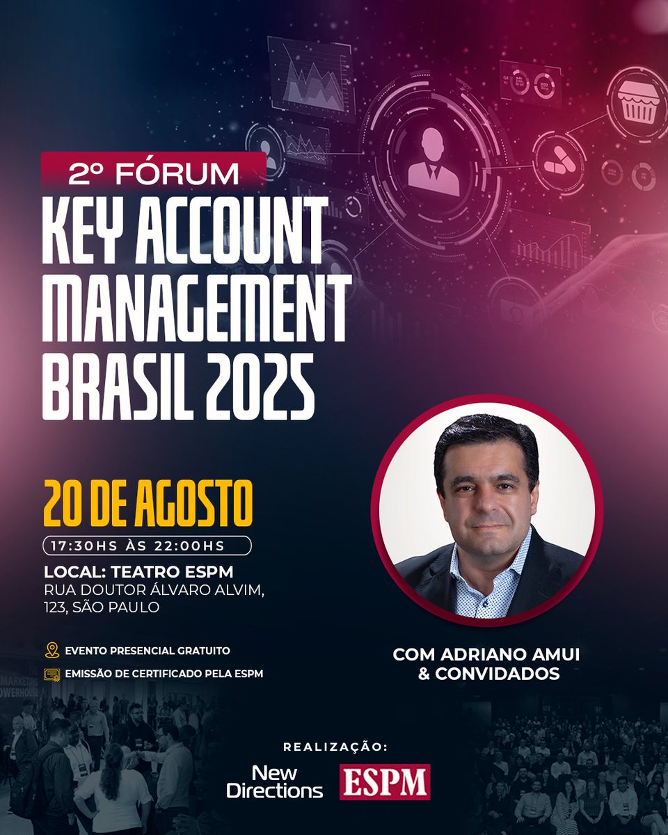 aamui's tweet image. Super Importante para quem vive ou quer viver o mundo KAM - KeyAccountManagement:
O jogo mudou. E você precisa estar aqui.

2º Fórum KAM Brasil – Edição 2025
Garanta sua vaga antecipada agora:
conteudo.keyaccountmanagement.com.br/2-forum-kam-20…