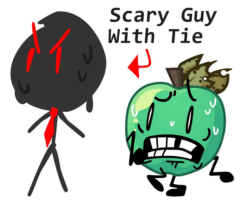 Yoylefake's tweet image. This is Scary Guy With Tie, the new recommended char- I mean.. our Convict design! Say hello to him! #yoylefake